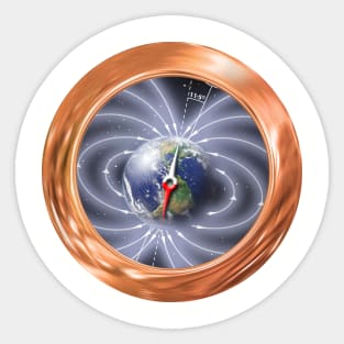 Earth As A Magnet For Fermi Sticker